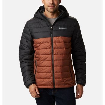 Columbia Jas Heren, Powder Lite Hooded Insulated Zwart, 82IDEKLWZ